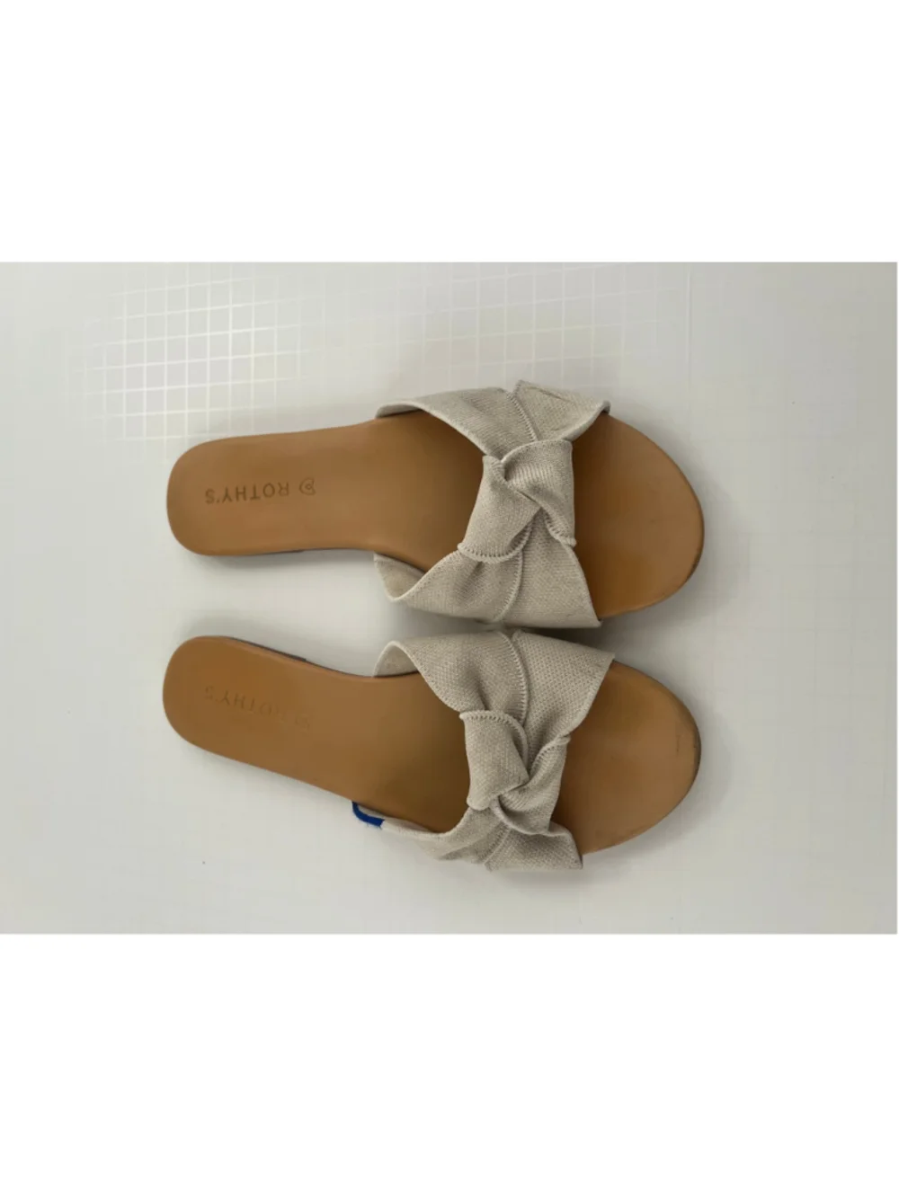 Rothy's The Knot slide sandal Cream 7.5 - Picture 2 of 5